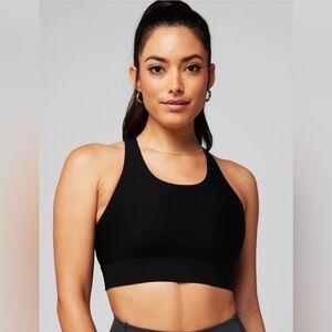 Women’s Black Fabletics No Bounce Athletic Sports Bra Size XXL